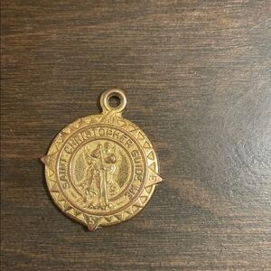 Saint Christopher Gold-Tone Pendant